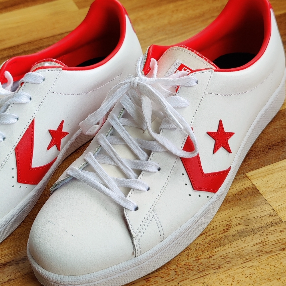 CONVERSE PRO LEATHER 76 OX UNISEX WHITE/CASINO STYLE : 157423C SIZE 13US